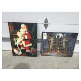 2 Pcs - Framed Wall Dï¿½cor 27"x20"