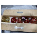 Large Christmas Ornaments - qty 5 in box