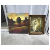 2 Pcs - Framed Wall Art & Canvas 16"x18