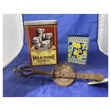 3 Pcs - Vintage Hand Mixer & Tins