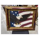 American Eagle Framed Wall Pic Signed