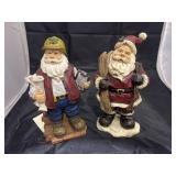 2 Pcs - Wooden Santa Dï¿½cor