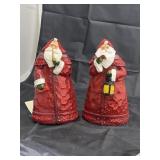 2 Pcs - Wooden Santa Dï¿½cor
