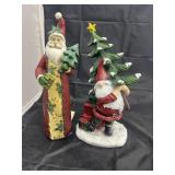 2 Pcs - Wooden Santa Dï¿½cor