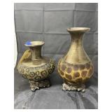 2 - Animal Print Vases