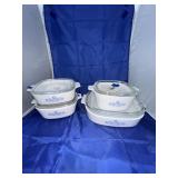 4 Pcs - Corning ware w/Lids