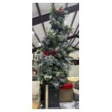 Flocked Christmas Tree in Pot 48"H
