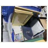Plastic Tub w/Picture Frames - Photo Albums