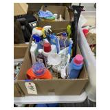 Assorted Cleaning Supplies & Iron