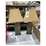 Pair Table Lamps w/Shades 27"