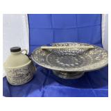 2 Pcs - Metal Bowl w/Maple Syrup Jug