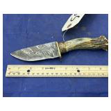 Straight Blade Antler Handle Knife