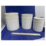 3 Pcs - Ceramic Canister Set