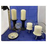 6 Pcs - Candles & Holders & Figurine