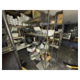 Rolling Wire Shelving Unit w/5 Shelves