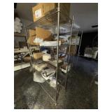 Rolling Wire Shelving Unit w/5 Shelves