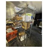 Rolling Wire Shelving Unit w/5 Shelves