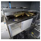 Kitchen Table w/Stainless Steel Top/Vintage Bottom