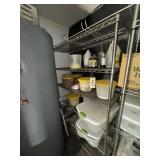 Rolling Wire Shelving Unit w/6 Shelves