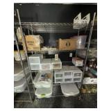 Rolling Wire Shelving Unit w/5 Shelves