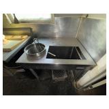 Stainless Steel Table w/Cut Outs - Bowl & Basket