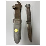 USN Mark 1 Fixed Blade Knife in Sheath