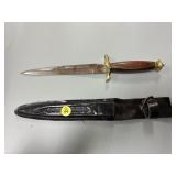 Fixed Blade Knife in Sheath rusty