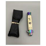 Pearl Handled Switch Blade in Nylon Case