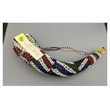 Beaded Cow Horn Powder Horn