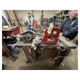 L-Shaped Work Bench Table w/Pipe Vise & Vise