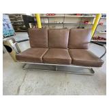 Vintage Leather Couch 67"L