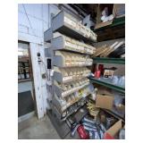 Metal Shelf w/Bins & Hydraulic Hose Fittings 1/4"