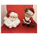 2 Pcs - Lighted Santa Dï¿½cor & Elf