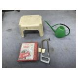 5 Pc - Hand Saw - Watering Can - Step Stool