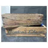 2 - Vintage Hibbard Wooden Cheese Boxes