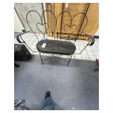 Metal Patio Bench 29"L x 15"W x 18"H