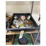 Plastic Bin w/Metal Stakes - Nails - Door Stops