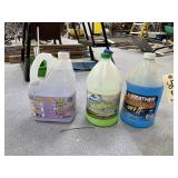3 Pcs - Windshield Wiper Fluid - partial jugs