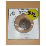 1921 P Lincoln Wheat Penny Fine