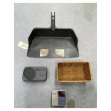 Dust Pan w/Wicker Basket & More