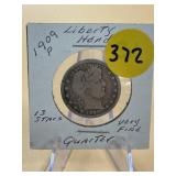 1909-P Liberty Head Quarter 13 Stars Very Fine