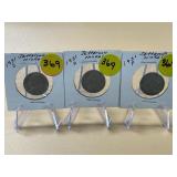 3 - Jefferson Nickels 1951 P-D-S Fine to V Fine