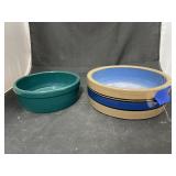 2 - Stoneware Dog Dishes
