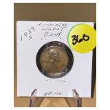 1939-S Lincoln Wheat Cent Very Fine