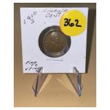 1910-S Lincoln Wheat Cent - Fine to Very Fine