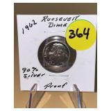 1962 90% Silver Proof Roosevelt Dime