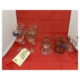 9 Pcs - Assorted Stemware & Tumblers