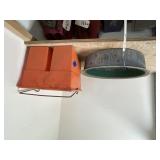 2 - Metal Dog Feeders & Plastic Bucket