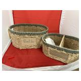 2 - Wicker Bath Organizer Baskets