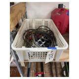 Extension Cord - Hooks in Plastic Crate